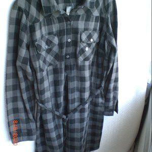 Eddie Bauer Flannel Plaid Top Dress 16